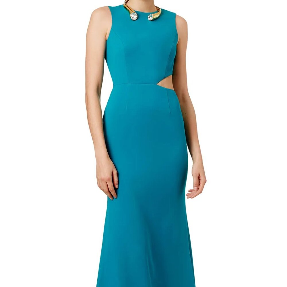 Jay Godfrey Caught in View Teal Gown, Size 0R